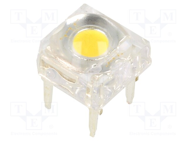 LED Super Flux; 7.62x7.62mm; white warm; 120°; Front: convex; 60mA