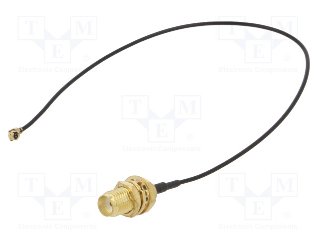 Cable; 0.5m; IPEX female angled,SMA socket; black