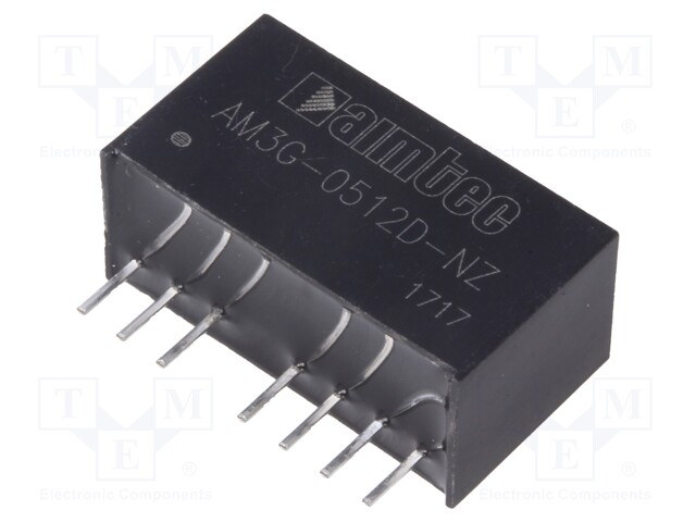 Converter: DC/DC; 3W; Uin: 4.5÷9V; Uout: 12VDC; Uout2: -12VDC; SIP8