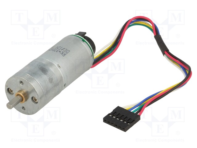 Motor: DC; with gearbox; HP; 12VDC; 5.6A; Shaft: D spring; 100rpm