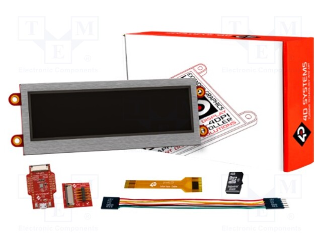 Display: TFT; 3.9"; 480x128; Window dimensions: 95.04x25.34mm