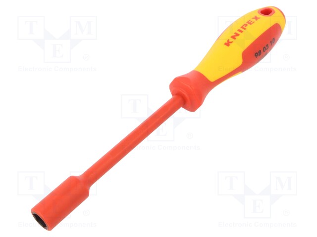 Screwdriver; insulated; hex socket; HEX 10mm; Blade length: 125mm