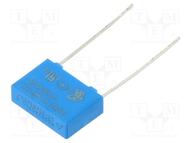 Safety Capacitor, 22000 pF, X2, B32921 Series, 305 V, Metallized PP