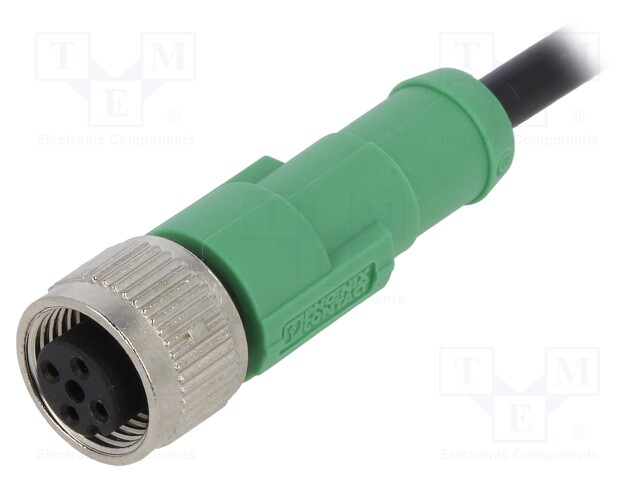 Connection lead; M12; PIN: 4; straight; 3m; plug; 250VAC; 4A; 250VDC