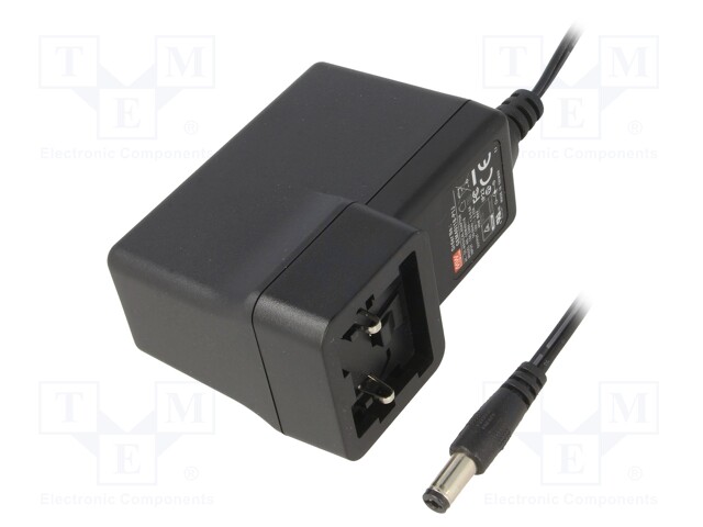 Power supply: switched-mode; 18VDC; 2.22A; Out: 5,5/2,1; 40W; 88%