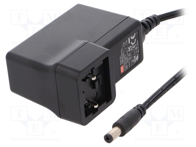 Power supply: switched-mode; 5VDC; 4A; Out: 5,5/2,1; 20W; 80÷264VAC