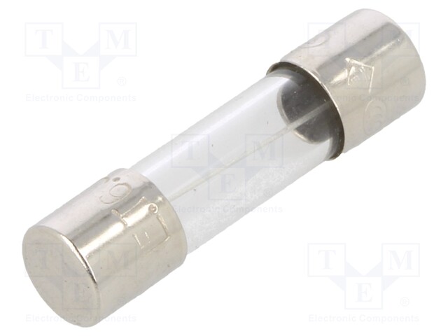 Fuse: fuse; time-lag; 6.3A; 250VAC; cylindrical,glass; 5x20mm