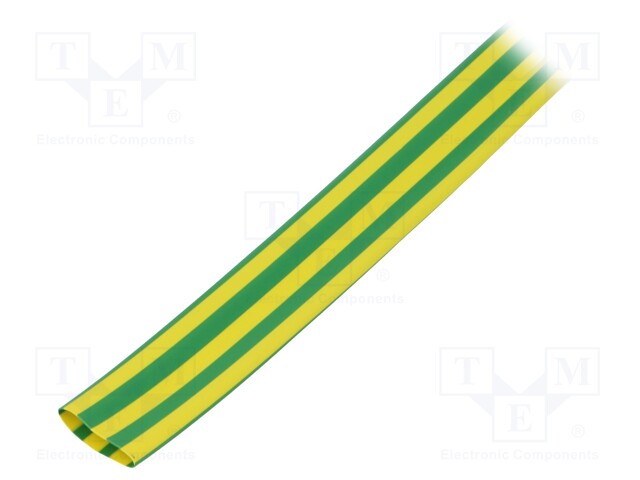 Heat shrink sleeve; flexible; 2: 1; 12.7mm; L: 10m; yellow-green