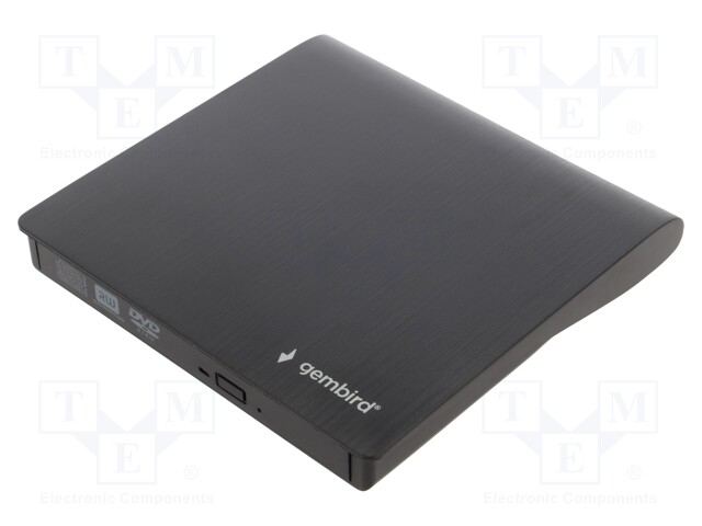 External DVD drive; black; USB A,USB C; USB 3.1; 140x140x18mm