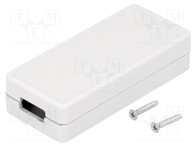 Enclosure: for USB; X: 30mm; Y: 65mm; Z: 15.5mm; ABS; grey