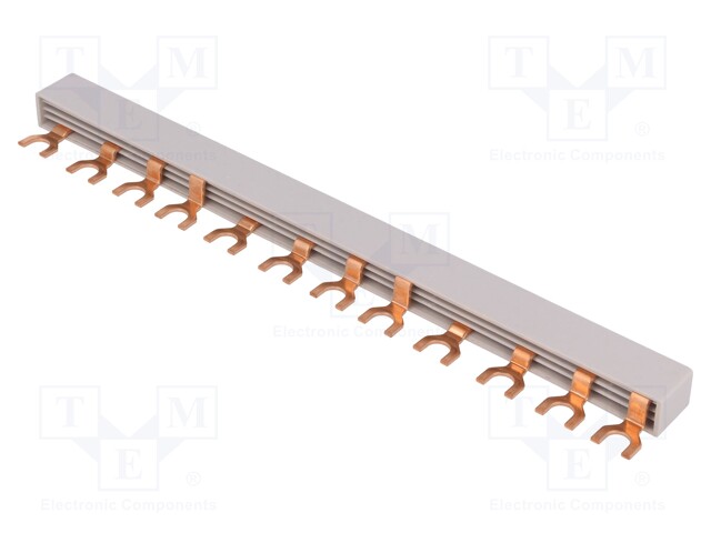 Busbar; 10mm2; Poles: 4; Urated: 240/415V; Usurge rated: 4kV; fork