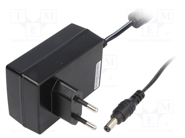 Power supply: switched-mode; 18VDC; 1.38A; Out: 5,5/2,1; 25W; 87%