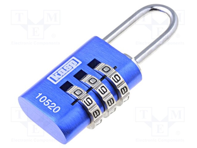 Padlock; Application: cabinets,bags,cases; A: 22mm; C: 3mm; B: 20mm