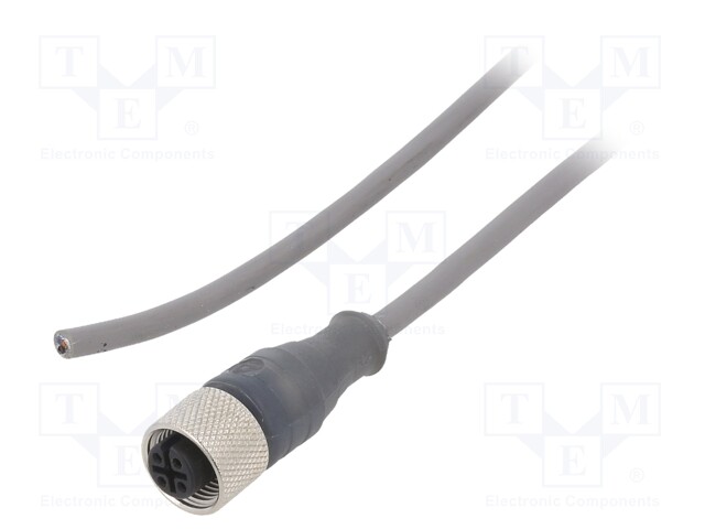 Connection lead; M12; PIN: 3; straight; 3m; plug; 250VAC; 3.1A; IP67