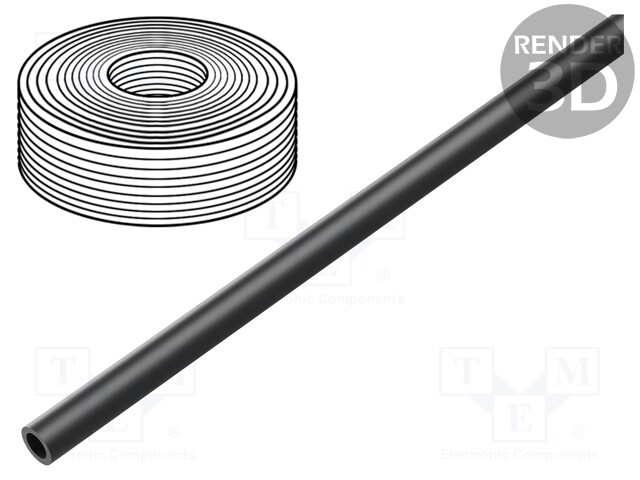 Pneumatic tubing; TPE-U; black; 21mm; -0.95÷10bar