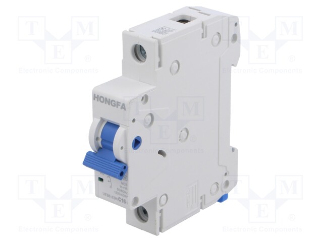 Circuit breaker; 230/400VAC; Inom: 16A; Poles: 1; Charact: C; 10kA