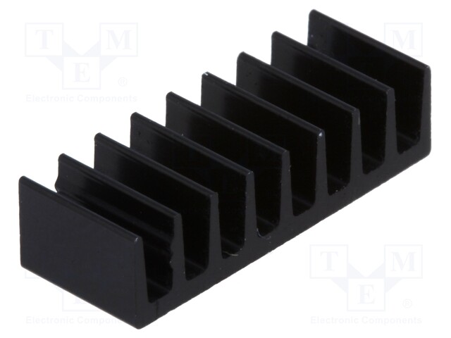 Heatsink: extruded; black; L: 7mm; W: 19mm; H: 4.8mm; 47K/W; aluminium