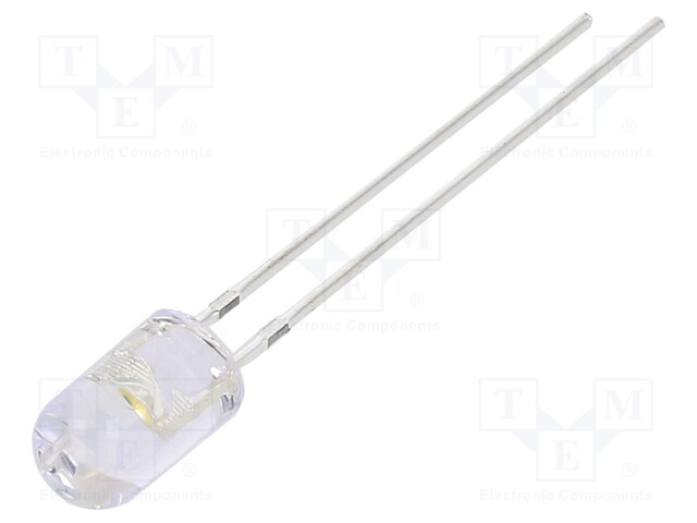 LED; 5mm; white warm; 7000÷8400mcd; 30°; 20mA; 2.8÷3.6V; 2700-3200K