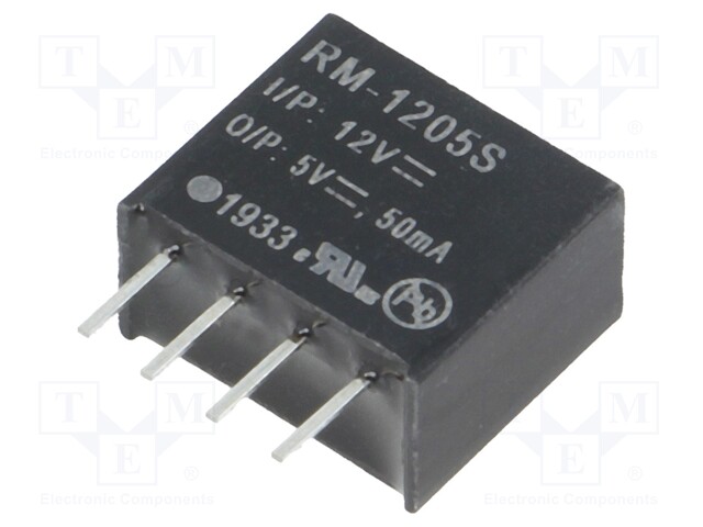 Converter: DC/DC; 0.25W; Uin: 10.8÷13.2V; Uout: 5VDC; Iout: 50mA