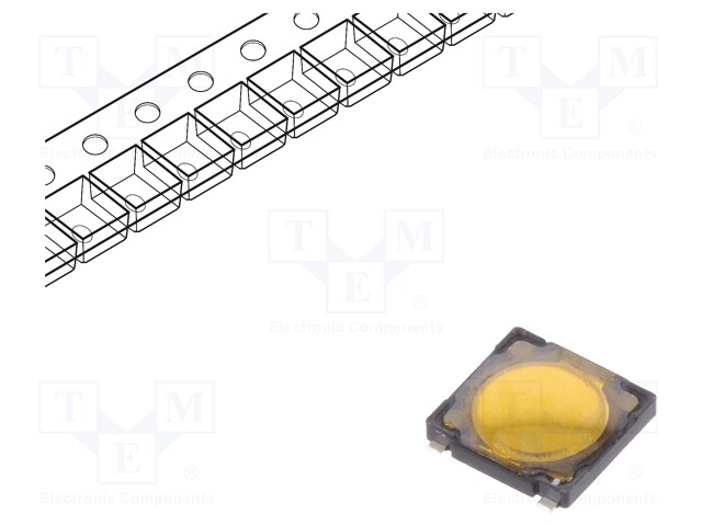 Microswitch TACT; SPST-NO; Pos: 2; 0.05A/12VDC; SMT; 6N; 4.5x4.5mm