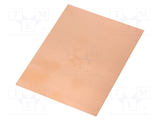 Laminate; FR4; 0.8mm; L: 100mm; W: 75mm; Coating: copper