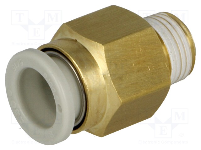 Push-in fitting; threaded,straight; R 1/8"; outside; -1÷10bar