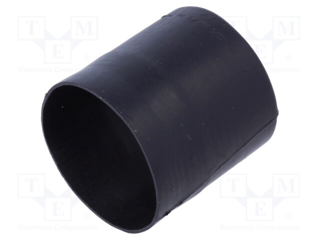 Heat shrink boot; glueless,straight; L: 51.3mm; black; elastomer