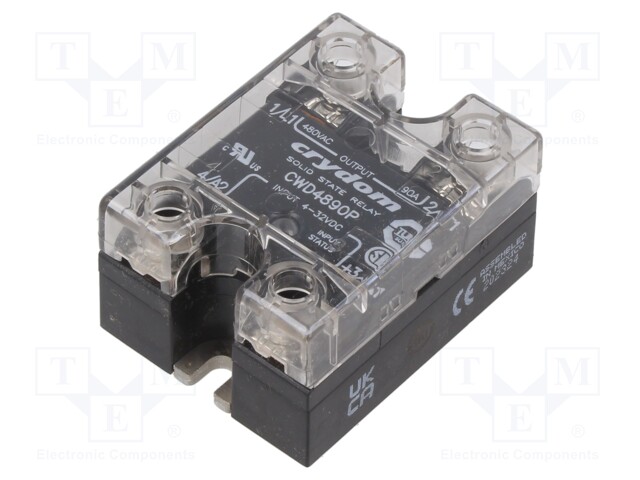 Relay: solid state; Ucntrl: 4÷32VDC; 90A; 48÷660VAC; screw type