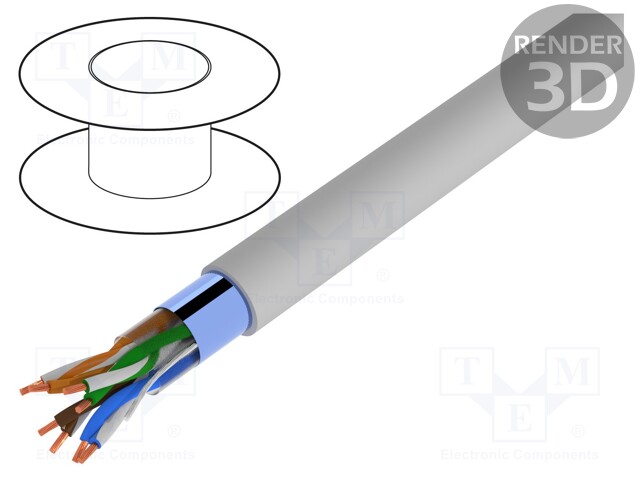 Wire; F/UTP,UNITRONIC® LAN 200; 5e; stranded; Cu; 4x2x26AWG; PVC