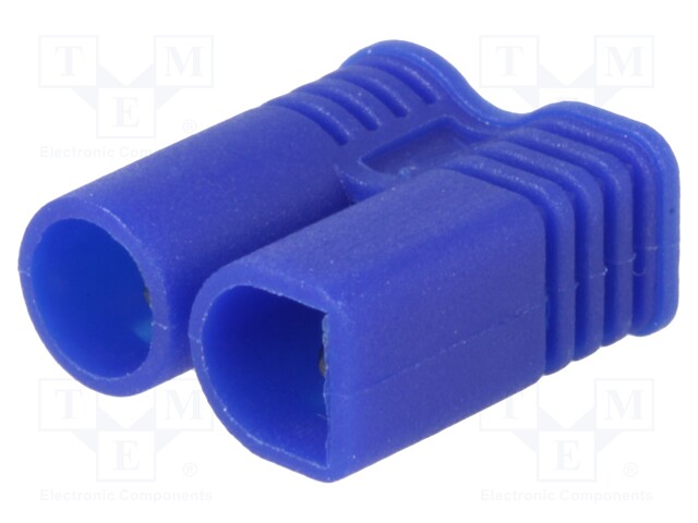 Plug; DC supply; EC2; male; PIN: 2; for cable; soldered; Colour: blue