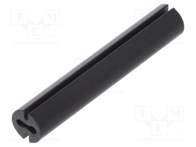 Spacer sleeve; LED; Øout: 4.8mm; ØLED: 3mm; L: 28mm; black; UL94V-0