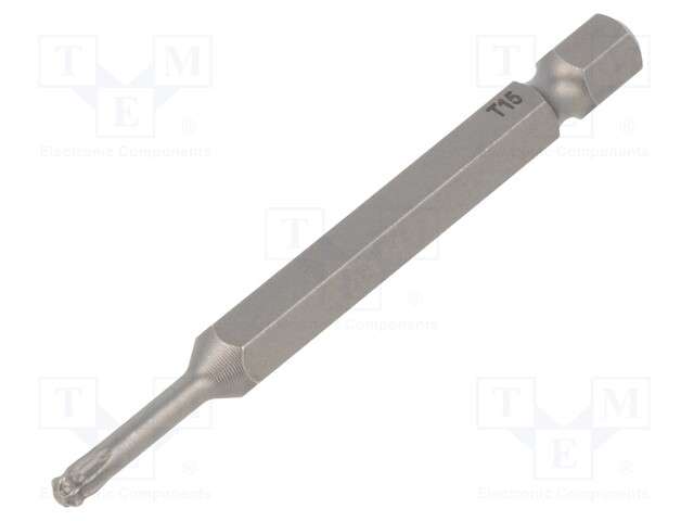 Screwdriver bit; Torx®,spherical; T15; Overall len: 70mm