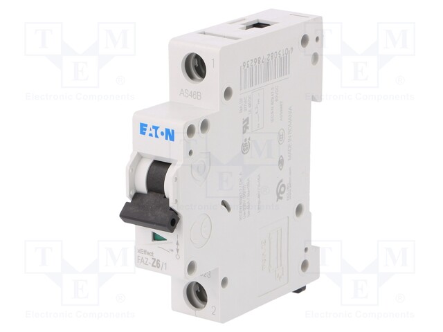 Circuit breaker; 230/400VAC; Inom: 6A; Poles: 1; DIN; Charact: Z