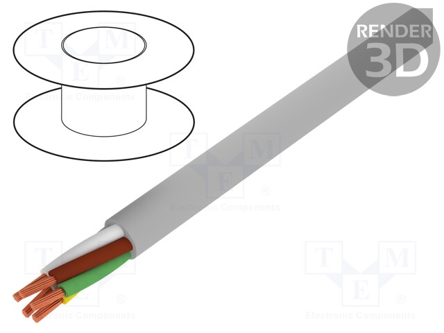 Wire; ELITRONIC® LIYY; 5x0,14mm2; unshielded; 250V; Cu; stranded