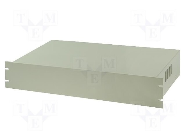 Enclosure: 19" standard; 2U; grey; Enclos.mat: steel; Y: 250mm