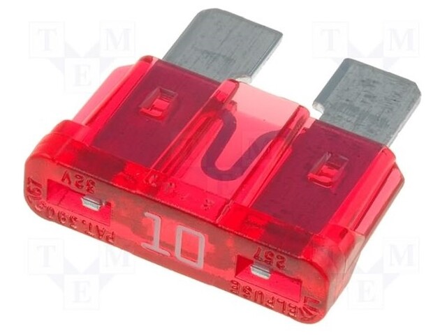 Fuse: fuse; 10A; 32V; automotive; 19mm; ATO