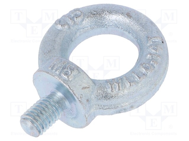 Lifting eye bolt; M8x13; DIN: 580; Head: eye; none; steel; zinc; 20mm