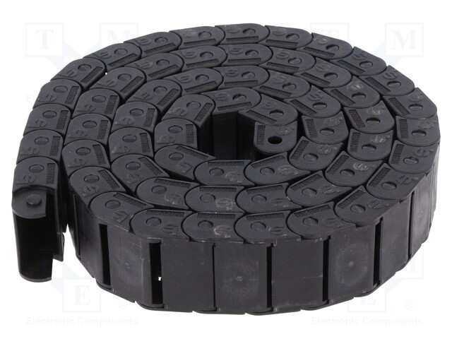 Cable chain; Series: Light; Bend.rad: 18mm; L: 1003mm; Colour: black