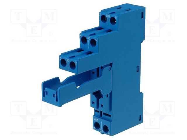 Socket; 10A; 250VAC; Mounting: DIN; Leads: screw terminals; IP20