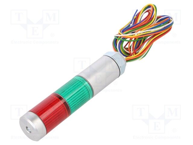 Signaller: signalling column; LED; red/green; 24VDC; IP65; MPS