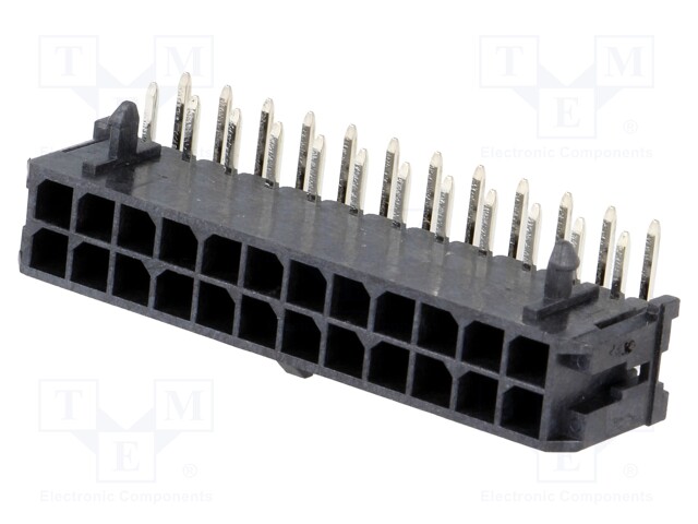 Socket; wire-board; male; Micro-Fit 3.0; 3mm; PIN: 24; THT; 5A; 600V