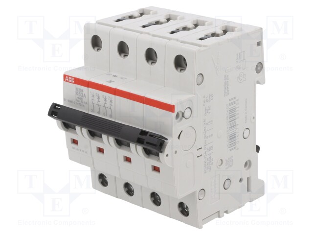 Circuit breaker; 400VAC; 63A; Poles: 4; DIN; Charact: K; IP20