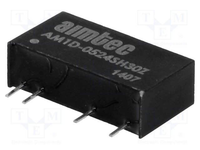 Converter: DC/DC; 1W; Uin: 4.5÷5.5V; 24VDC; Iout: 40mA; SIP7; 2.3g