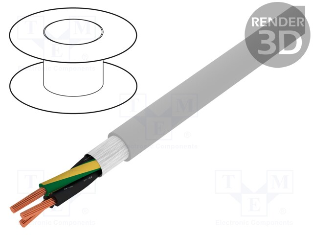 Wire: control cable; ÖLFLEX® FD CLASSIC 810; 3G0,75mm2; PVC; grey