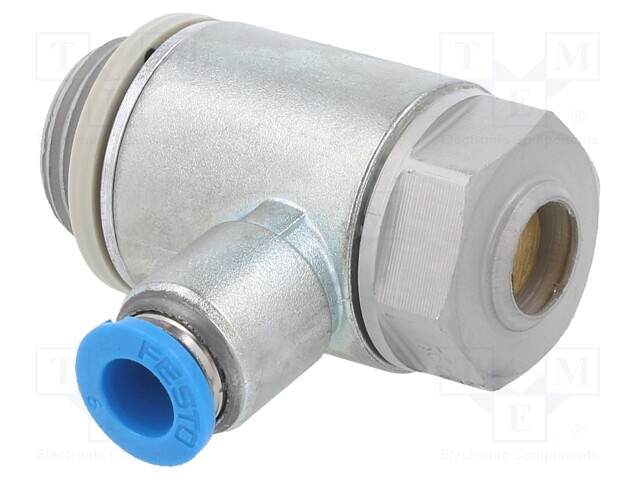 Throttle-check valve; Pressure: 0.2÷10bar; Temp: -10÷60°C; 6mm