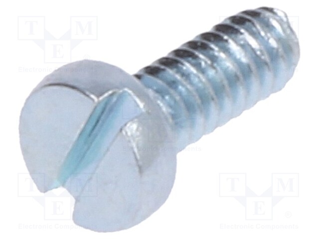 Screw; M1,6x4; DIN: 84; Head: cheese head; slotted; steel; zinc