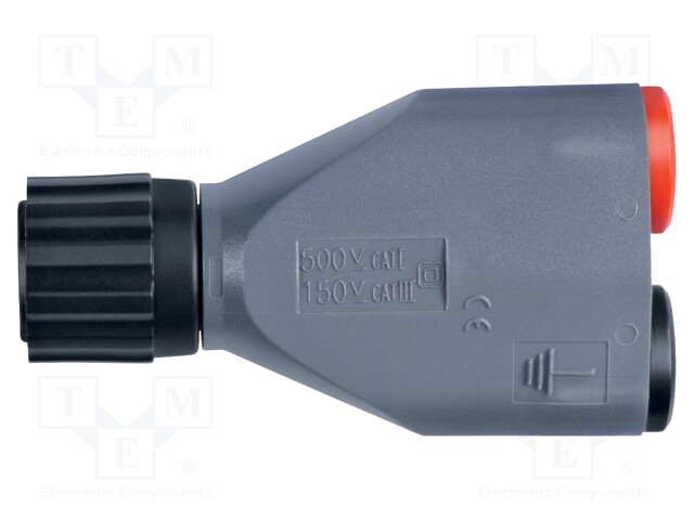 Connector: adapter; BNC; grey; 3A; 62.4mm; Insulation: polyamide