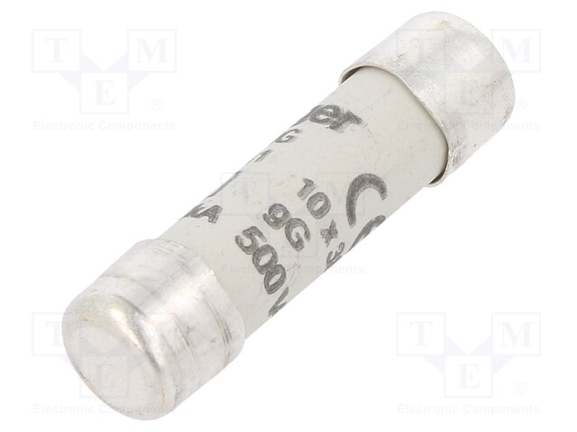 Fuse: fuse; gG,time-lag; 10A; 500VAC; cylindrical,industrial