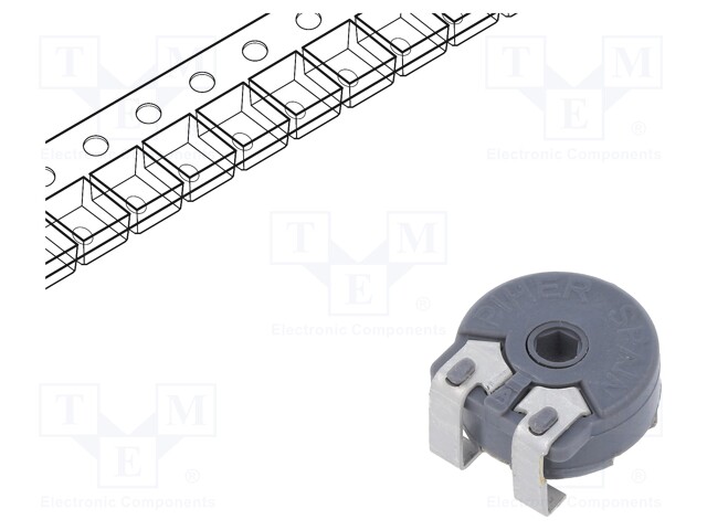 Potentiometer: mounting; single turn,horizontal; 50kΩ; 150mW; SMD