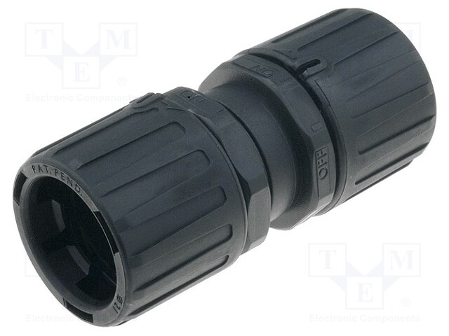 Connector; ØBraid : 28mm; polyamide; HelaGuard; -50÷135°C; IP66